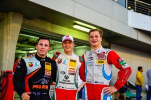 Joey Mawson with Mick Schumacher and Ralf Aron